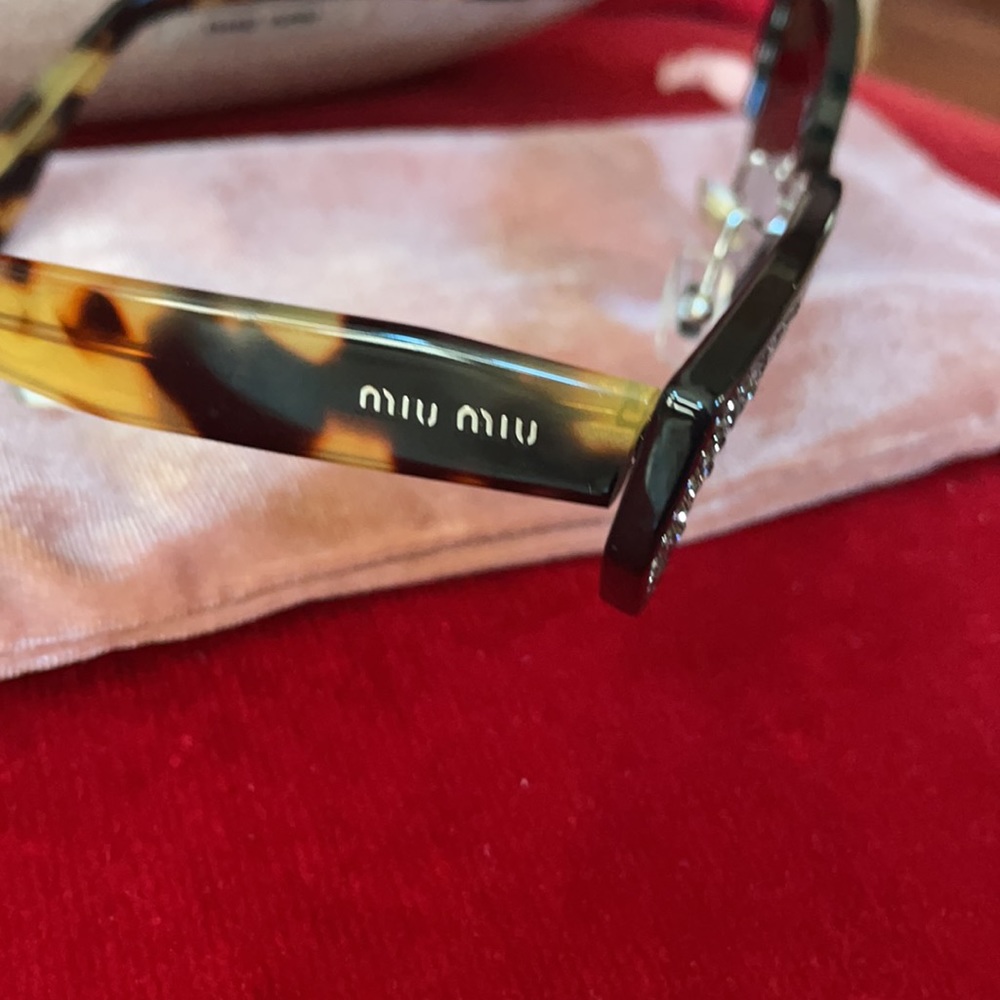 Almost New Miu Miu Sunglasses With Crystal - image 3